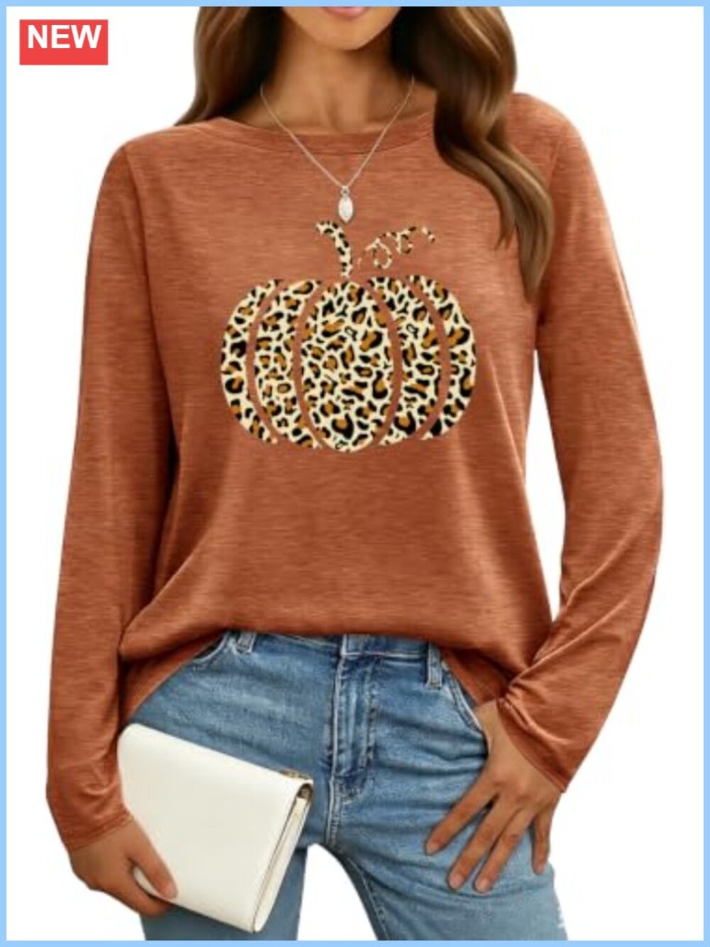 Women's Halloween Pumpkin Long Sleeve Fall Thanksgiving T-Shirt